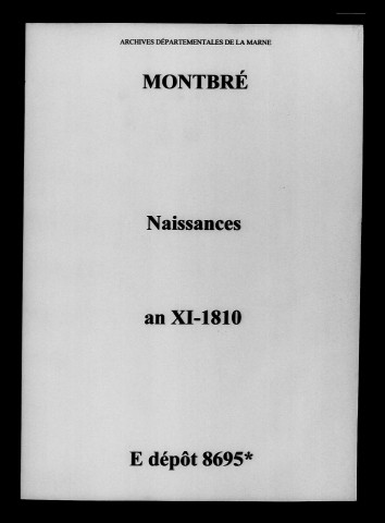 Montbré. Naissances an XI-1810