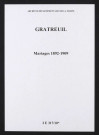 Gratreuil. Mariages 1892-1909