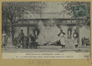 AY. Révolution en Champagne - Avril 1911. Le cellier de la Maison Ayala, incendié pendant l'émeute du 12 avril 1911.
E. L. D.1925