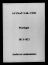 Avenay. Mariages 1813-1822