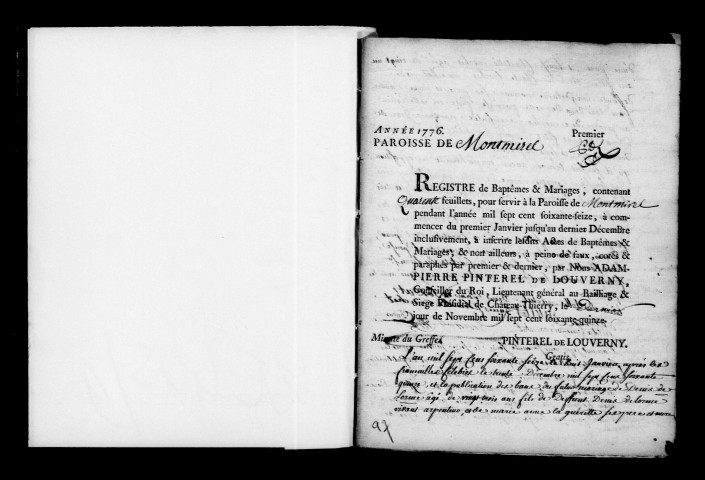 Montmirail. Baptêmes, mariages, sépultures 1776-1779