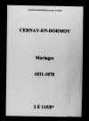 Cernay-en-Dormois. Mariages 1831-1870