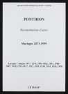 Ponthion. Mariages 1873-1939 (reconstitutions)