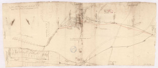 Carte pour les contestations des limites de la dîme sur le terroir de Champigneulle (1721)