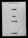 Thibie. Décès 1793-1860