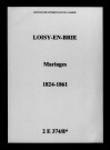 Loisy-en-Brie. Mariages 1824-1861