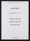 Couvrot. Naissances, mariages, décès 1912-1918 (reconstitutions)