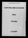 Saint-Hilaire-le-Grand. Décès 1793-1823