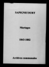 Sapignicourt. Mariages 1843-1882