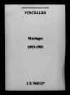 Vincelles. Mariages 1893-1901