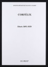 Corfélix. Décès 1893-1929