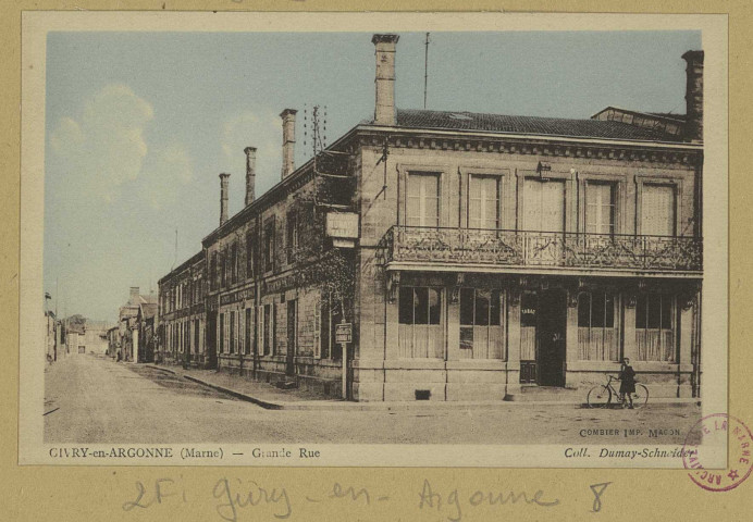 GIVRY-EN-ARGONNE. Grande rue / Combier, photographe à Mâcon.Collection Lib. Épic. F. Dumay