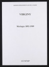 Virginy. Mariages 1892-1909