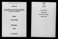Thaas. Décès, mariages an XI-1862
