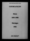 Gourgançon. Décès, mariages 1893-1901