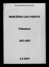 Bergères-lès-Vertus. Naissances 1812-1833