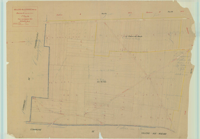 Villers-Allerand (51629). Section A1 échelle 1/1250, plan mis à jour pour 1948, plan non régulier (papier).