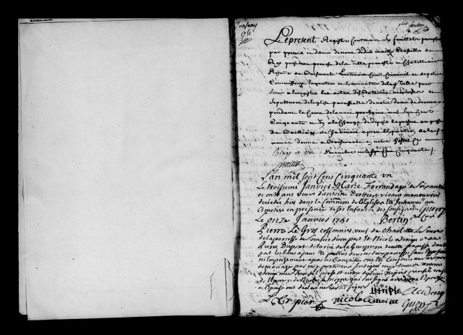 Drosnay. Baptêmes, mariages, sépultures 1751-1791