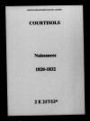 Courtisols. Naissances 1820-1832