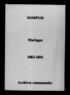 Sompuis. Mariages 1883-1892