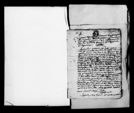 Oger. Naissances, publications de mariage, mariages, décès 1793-an X