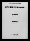 Dampierre-sur-Moivre. Mariages 1793-1861