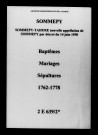 Sommepy. Baptêmes, mariages, sépultures 1762-1778