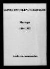 Saint-Lumier-en-Champagne. Mariages 1864-1902