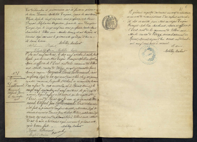 Villers-aux-Nœuds. Naissances, décès, mariages, publications de mariage 1903-1912