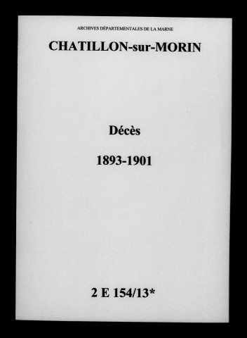 Châtillon-sur-Morin. Décès 1893-1901