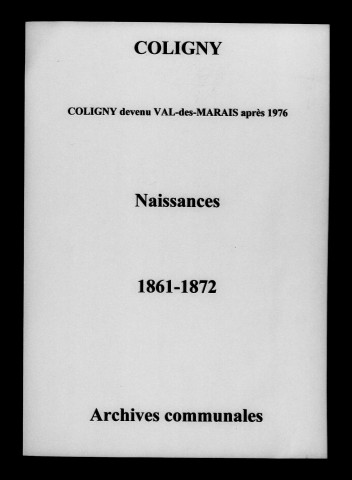 Coligny. Naissances 1861-1872