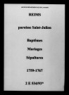 Reims. Saint-Julien. Baptêmes, mariages, sépultures 1759-1767