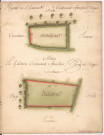 Cayet des plans et figures des prés de l'hotel Dieu de Sainte Manéhould, 1761. Plan n° 17 : l'Hopital ou le Hardron.