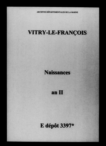 Vitry-le-François. Naissances an II