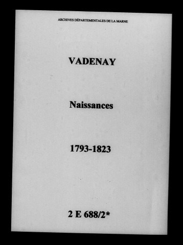Vadenay. Naissances 1793-1823