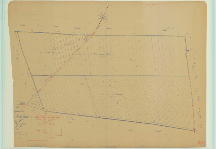 Saint-Hilaire-le-Grand (51486). Section F5 échelle 1/2000, plan mis à jour pour 1935, plan non régulier (papier)