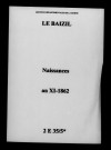 Baizil (Le). Naissances an XI-1862