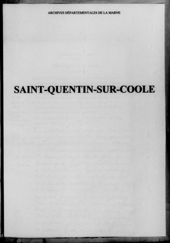 Saint-Quentin-sur-Coole. Naissances 1882