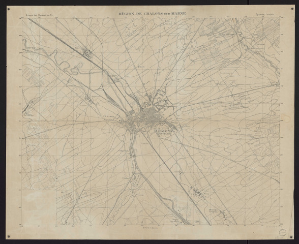 Région de Châlons-sur-Marne. Service géographique de l'Armée (Imp. G. C. T. A. IV). 1918 