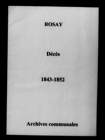 Rosay. Décès 1843-1852