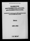 Barbonne-Fayel. Décès 1893-1901