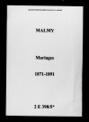 Malmy. Mariages 1871-1891