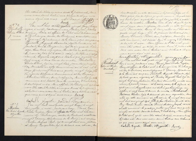 Fèrebrianges. Décès 1893-1929