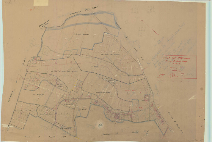 Soizy-aux-Bois (51542). Section A1 échelle 1/2500, plan mis à jour pour 01/01/1935, non régulier (papier)