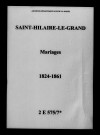 Saint-Hilaire-le-Grand. Mariages 1824-1861