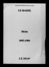 Baizil (Le). Décès 1893-1901