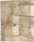 Carte figurative des jardins et marais d'entre deux ponts au bourg de Vesle formant le seigneurie de Courlancy (1677), La Joye