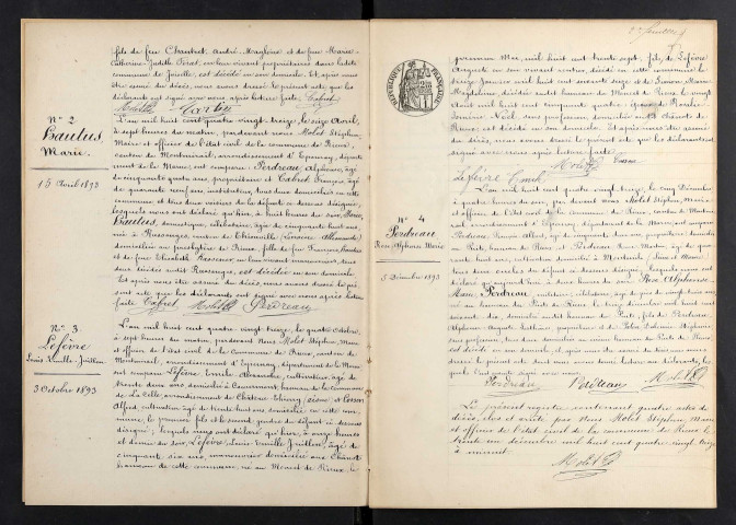 Rieux. Décès 1893-1929