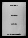 Orconte. Naissances 1853-1862