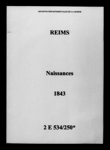 Reims. Naissances 1843